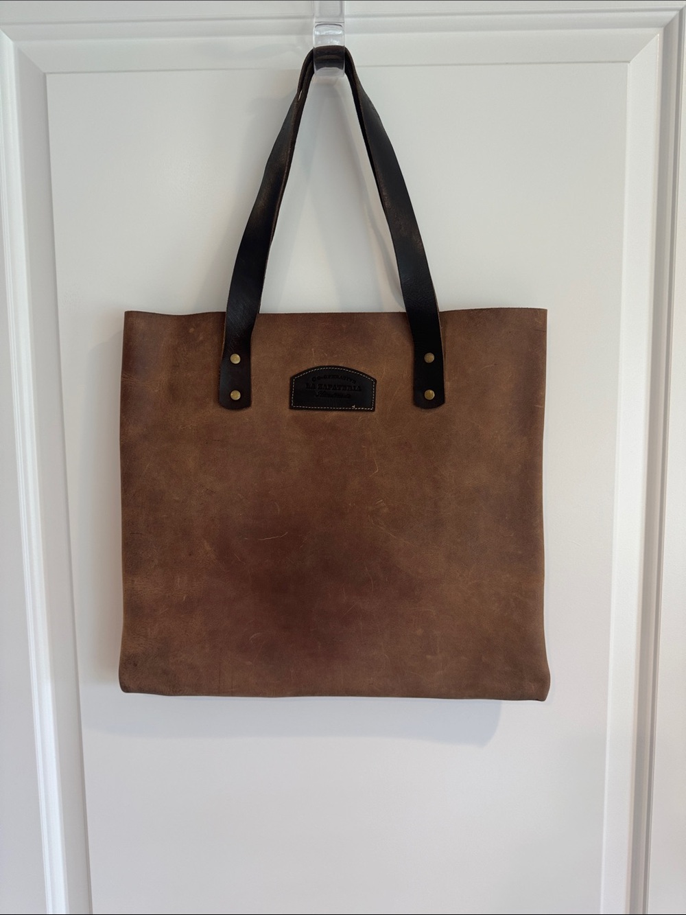 La Zapateria Handmade Leather Tote Bag Brown Artisan Unisex Minimalist